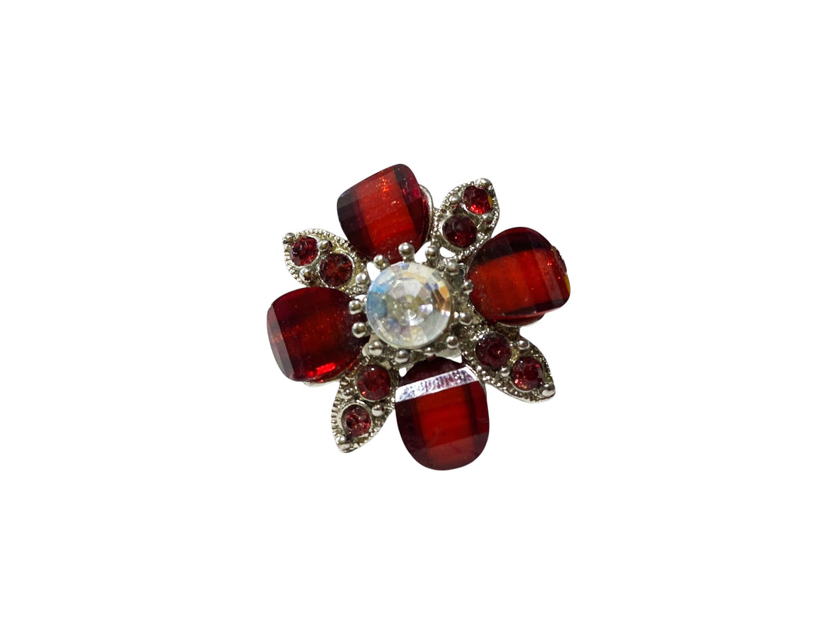 #25 Vintage Ring  W Unique Flower Shape Size 12 Resizable