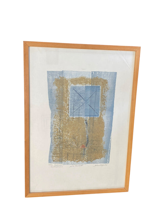 #51 Selma Daffre (b. 1951), listed Brazilian artist. Collograph on paper. "Serie Brasil III".