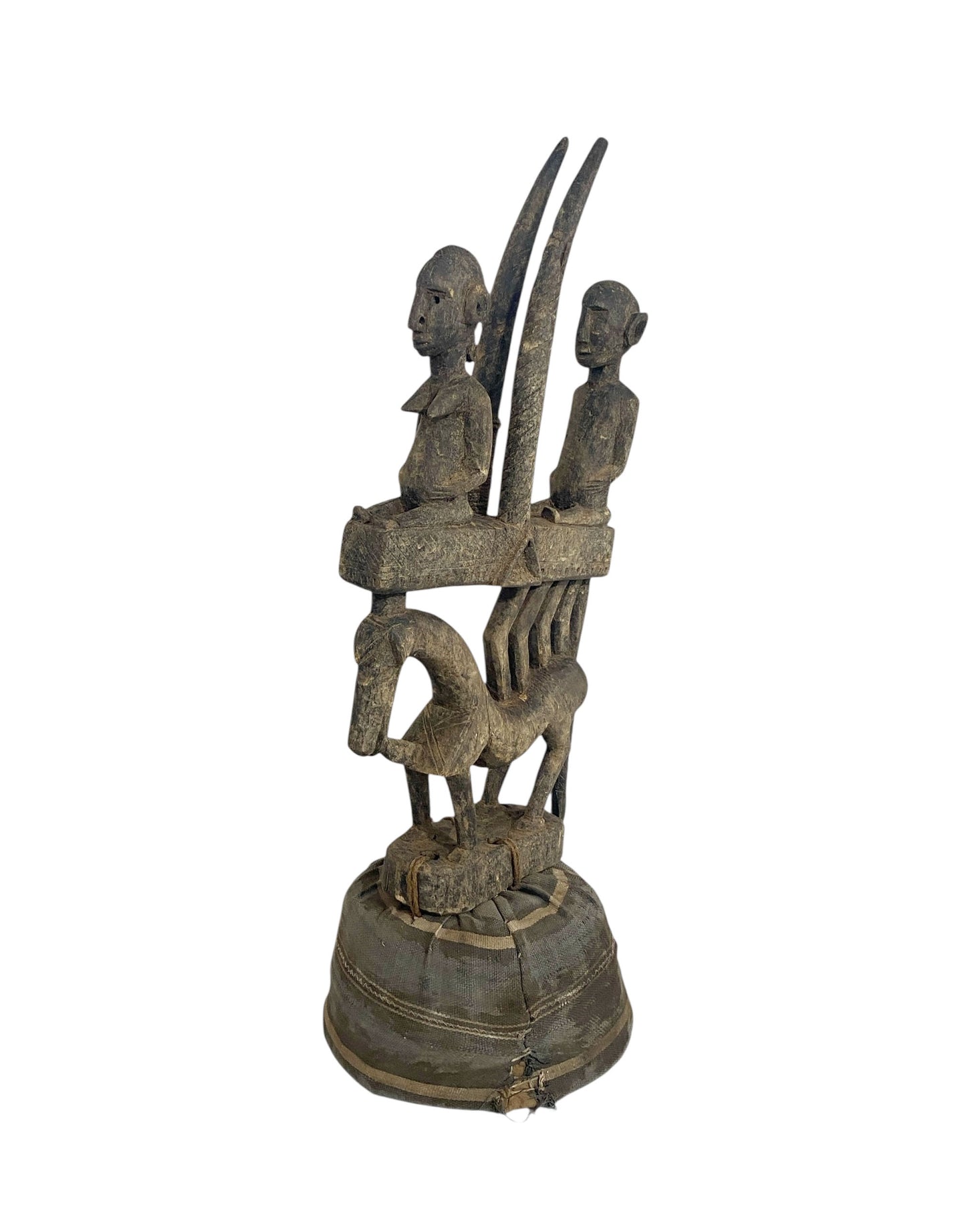 # 1125/60 Old  Rare Bambara Chiwara wood Sculpture/headdress 23"H Mali