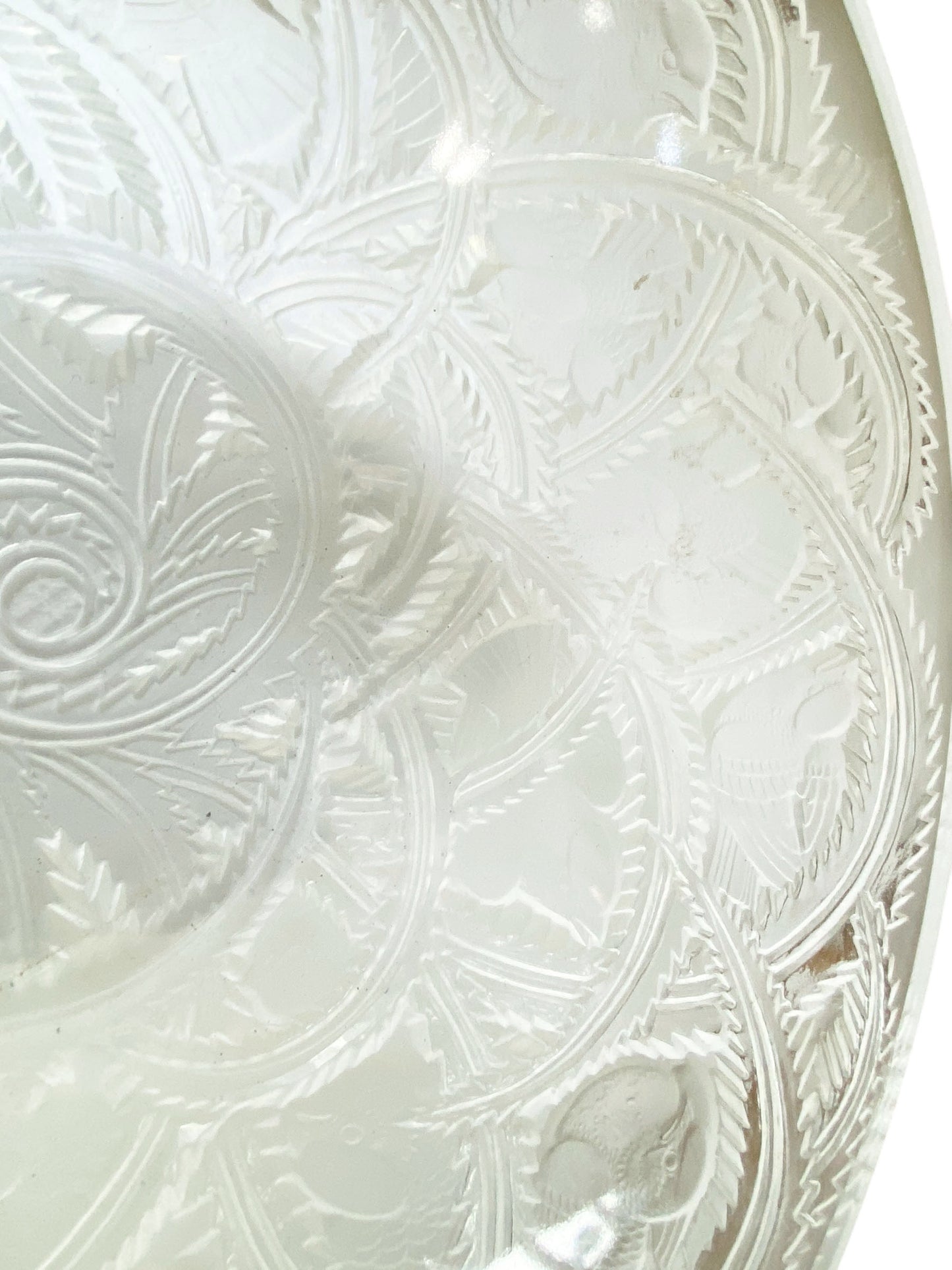 #465/30 Vintage Rene Lalique  Glass Bowl Pinsons/Chaffinches Pattern