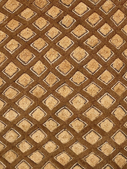 #213 Vintage African Tribal Kuba Kasai Velvet Raffia Textile 24" by 20.5"