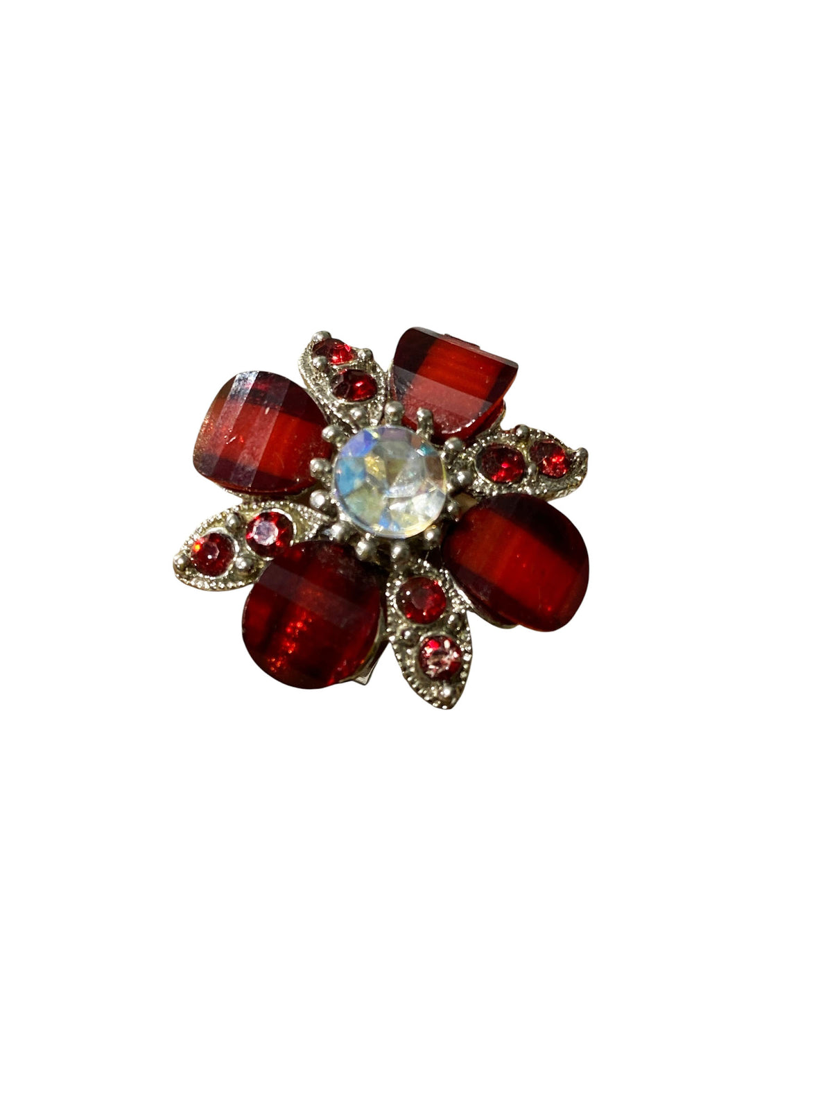 #25 Vintage Ring  W Unique Flower Shape Size 12 Resizable