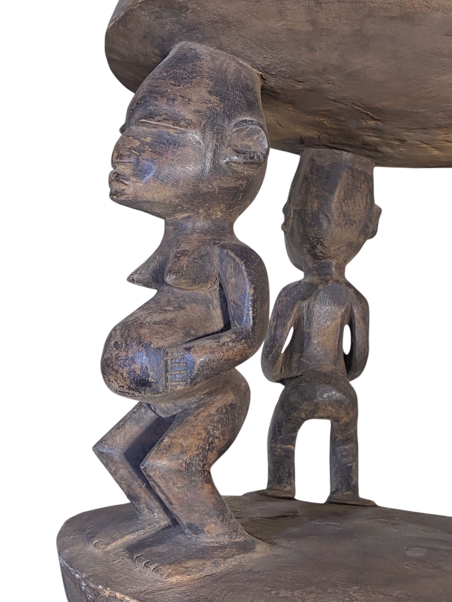 #1190 Superb  Rare African Maternity Baga  Stool/Table  Guinea 16" H