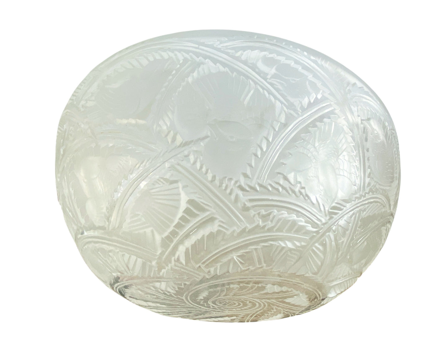 #465/30 Vintage Rene Lalique  Glass Bowl Pinsons/Chaffinches Pattern