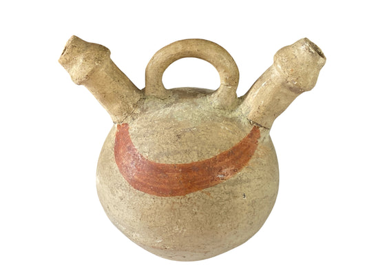 #6177 Rare South American  Old Pottery, Clay vessel Jar 8.75" H
