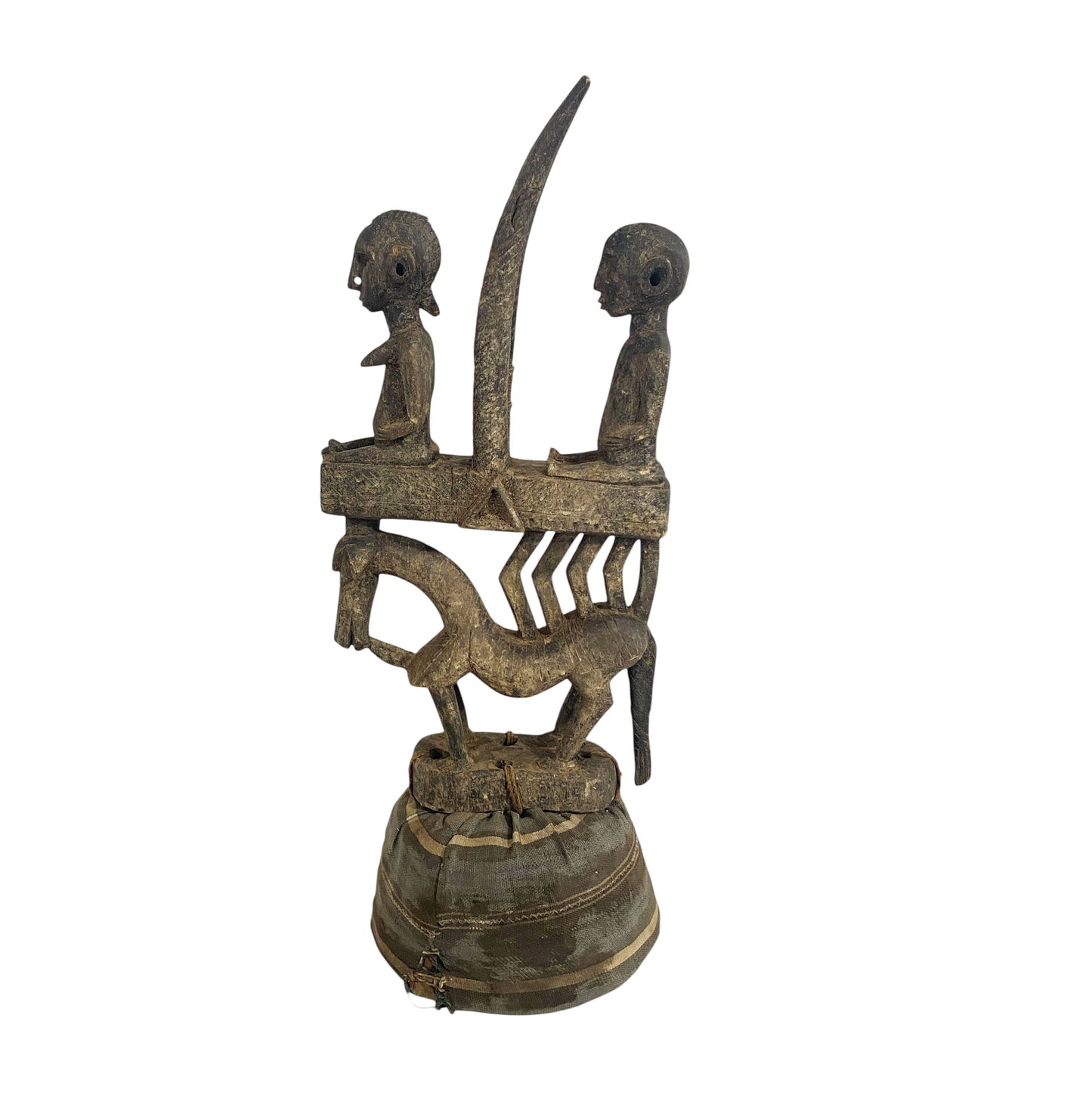 # 1125/60 Old  Rare Bambara Chiwara wood Sculpture/headdress 23"H Mali