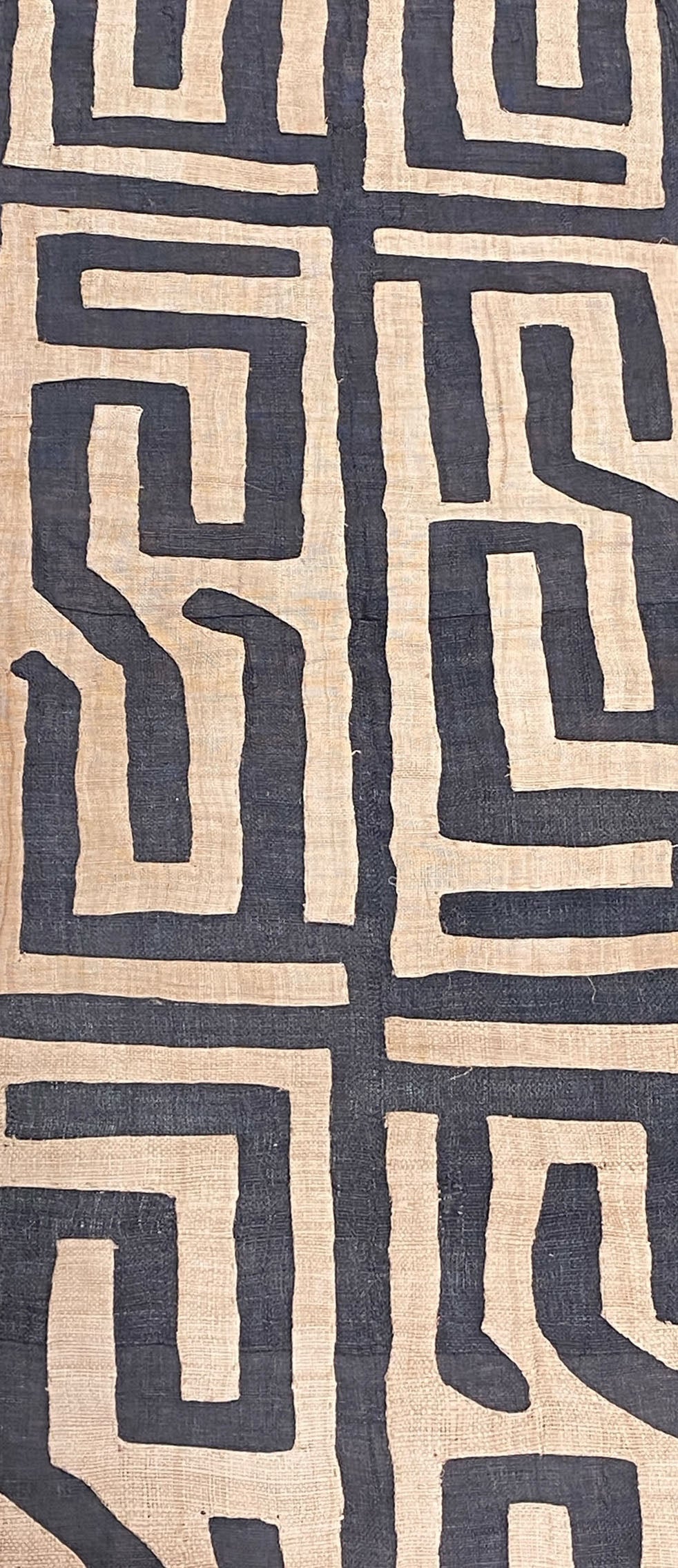 #533 Vintage  African Kuba Cloth Raffia /Textile Zaire 124"