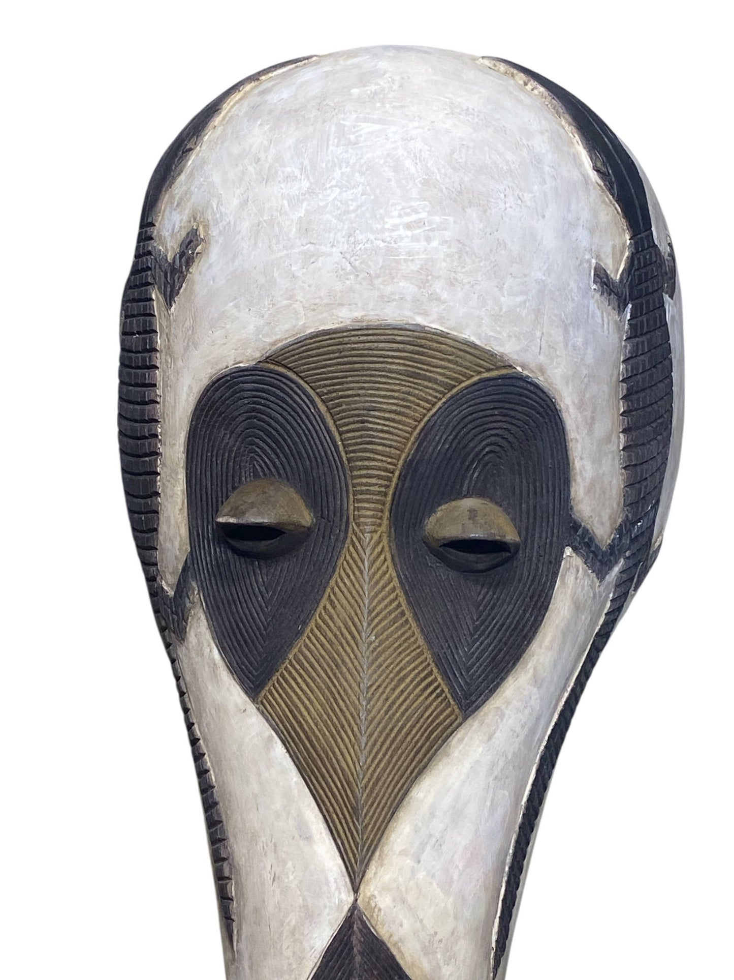 #1113 Large African  Dan Bird Mask Liberia 41" H