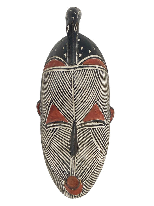 #7134 African Songye Kifwebe Wooden Bird Mask 15" H
