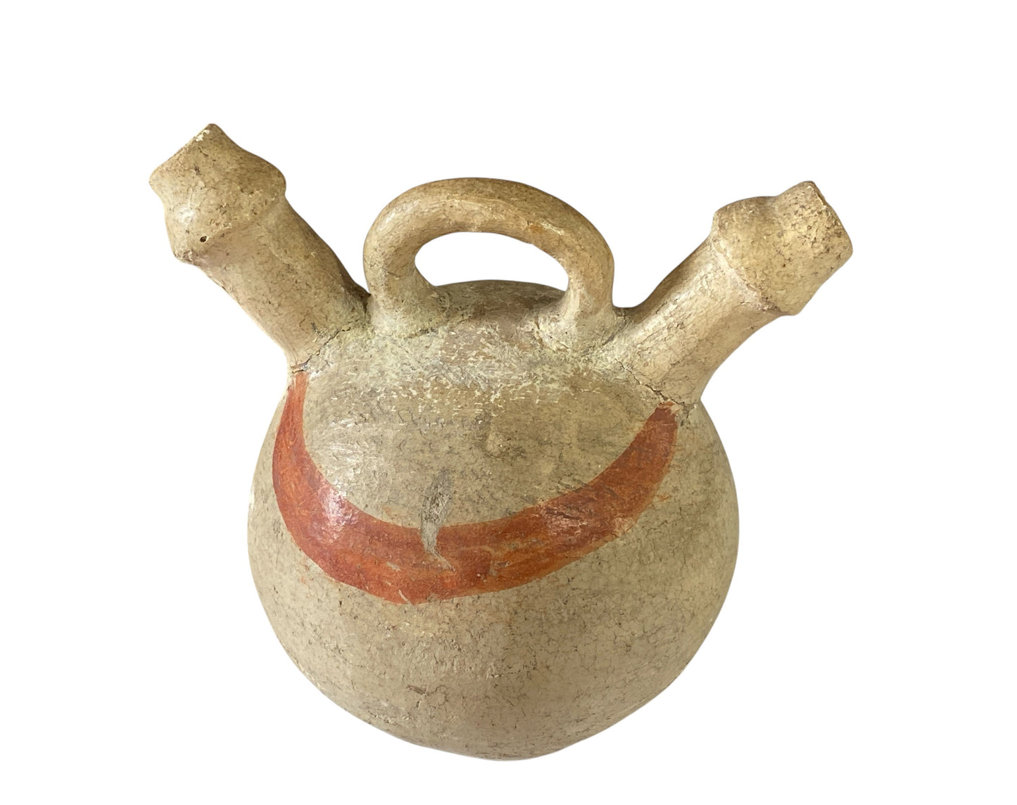 #6177 Rare South American  Old Pottery, Clay vessel Jar 8.75" H
