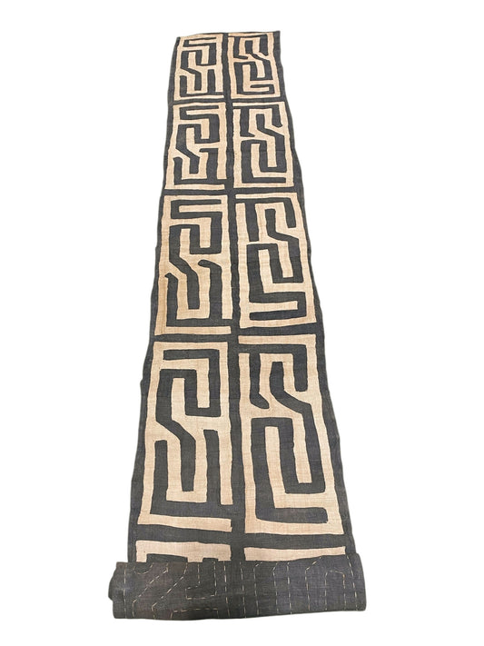 #533 Vintage  African Kuba Cloth Raffia /Textile Zaire 124"
