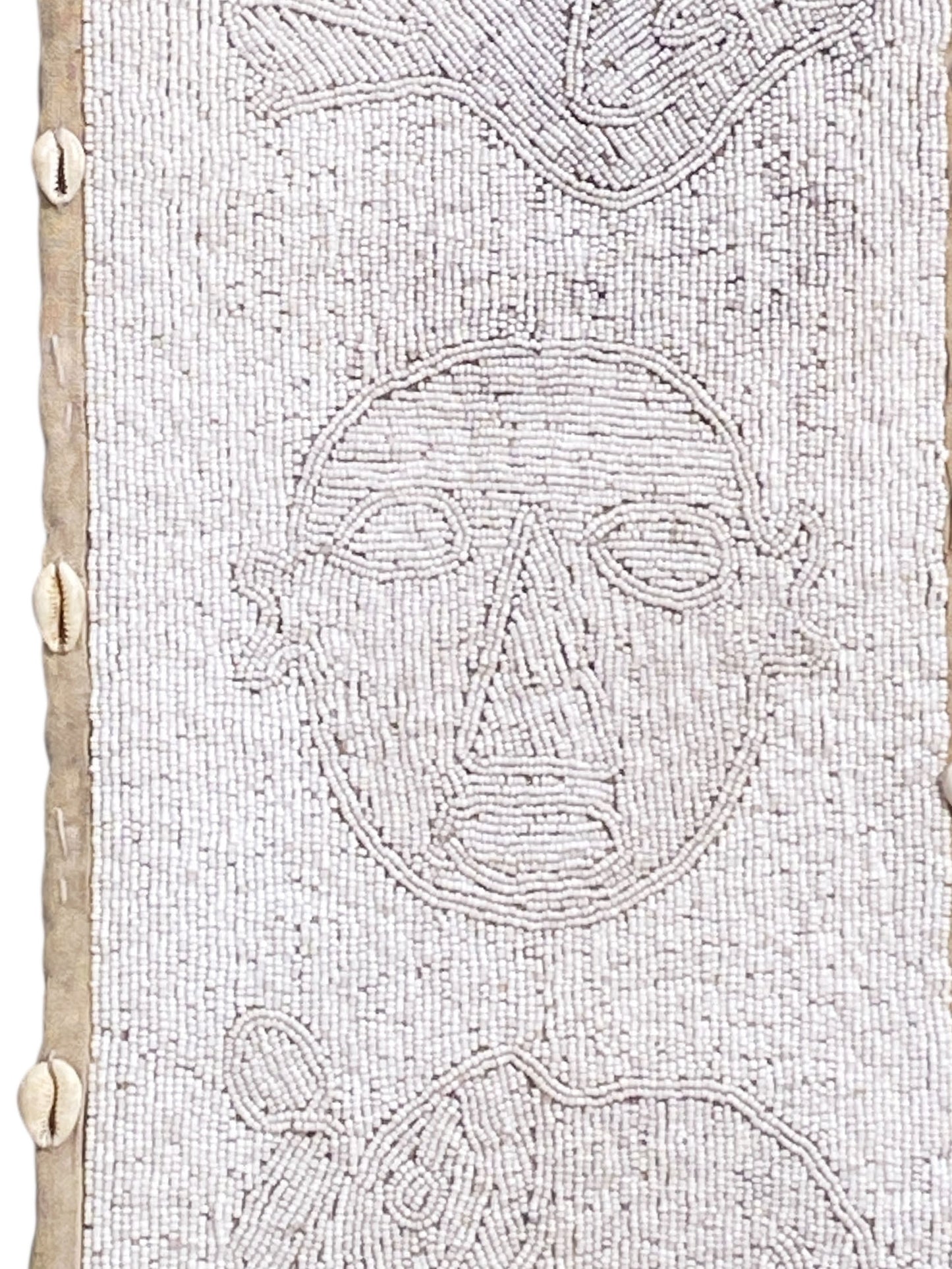 #5592 Vintage  African Yoruba Tribe Beaded King Belt Sash 65" H Wall Hanging