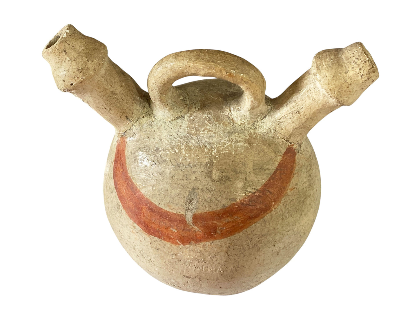 #6177 Rare South American  Old Pottery, Clay vessel Jar 8.75" H