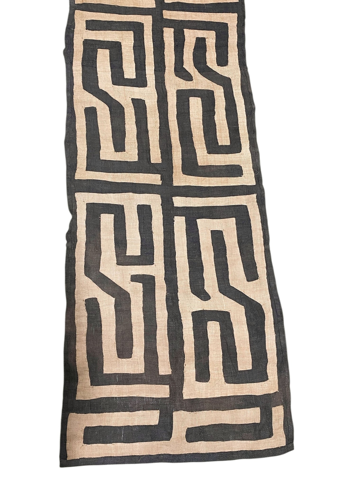 #533 Vintage  African Kuba Cloth Raffia /Textile Zaire 124"