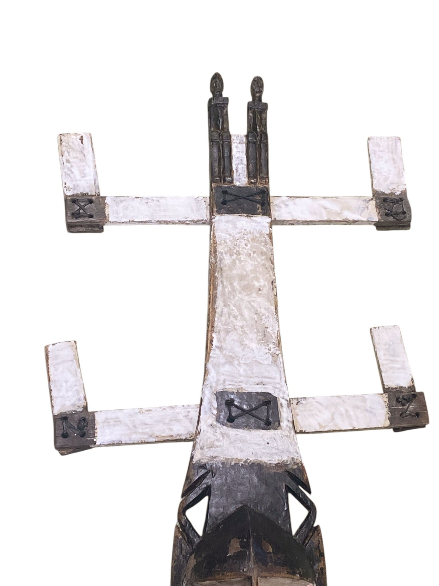 #1153 LG 20th C Kanaga Initiation Mask  Dogon Mali West africa 39" H