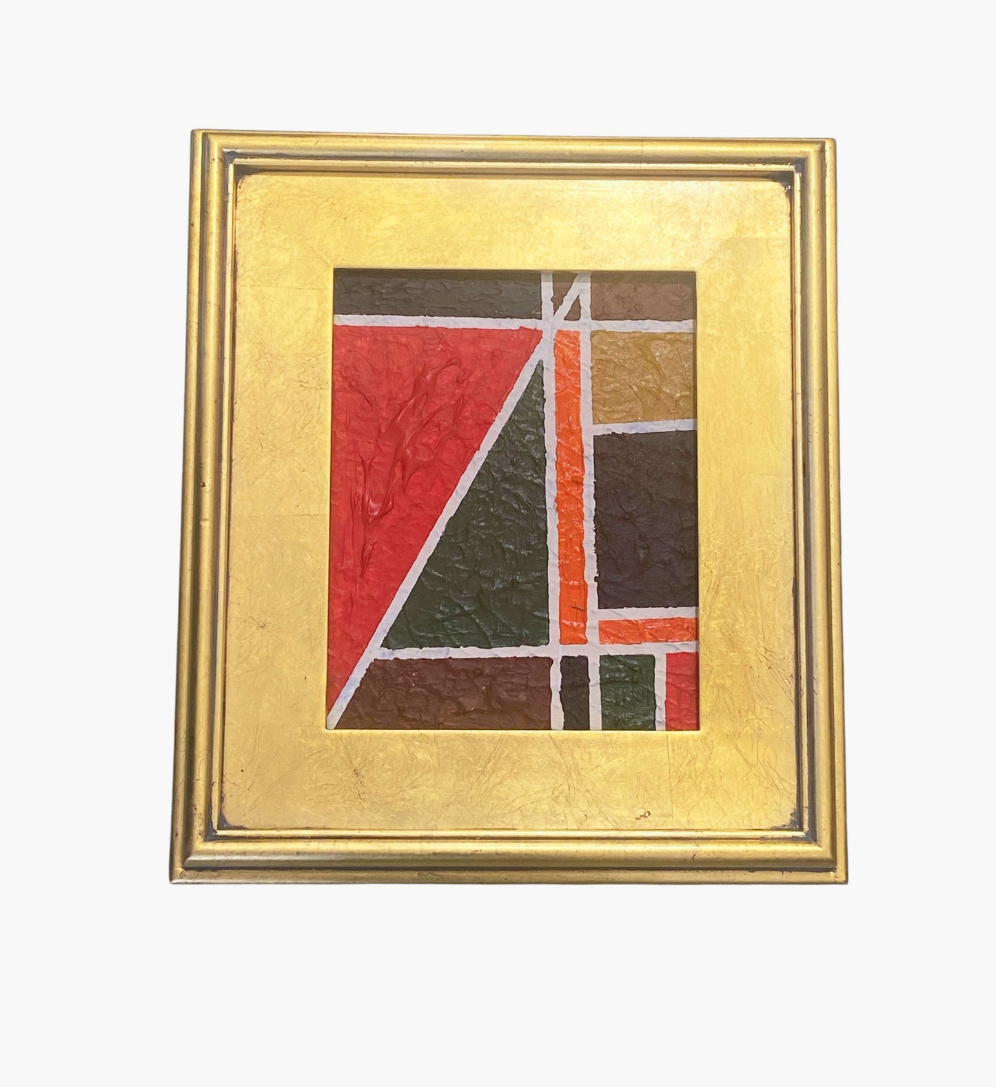 #79 Acrylic on  Wood  Abstract "Les Fenêtres" Yjr Framed