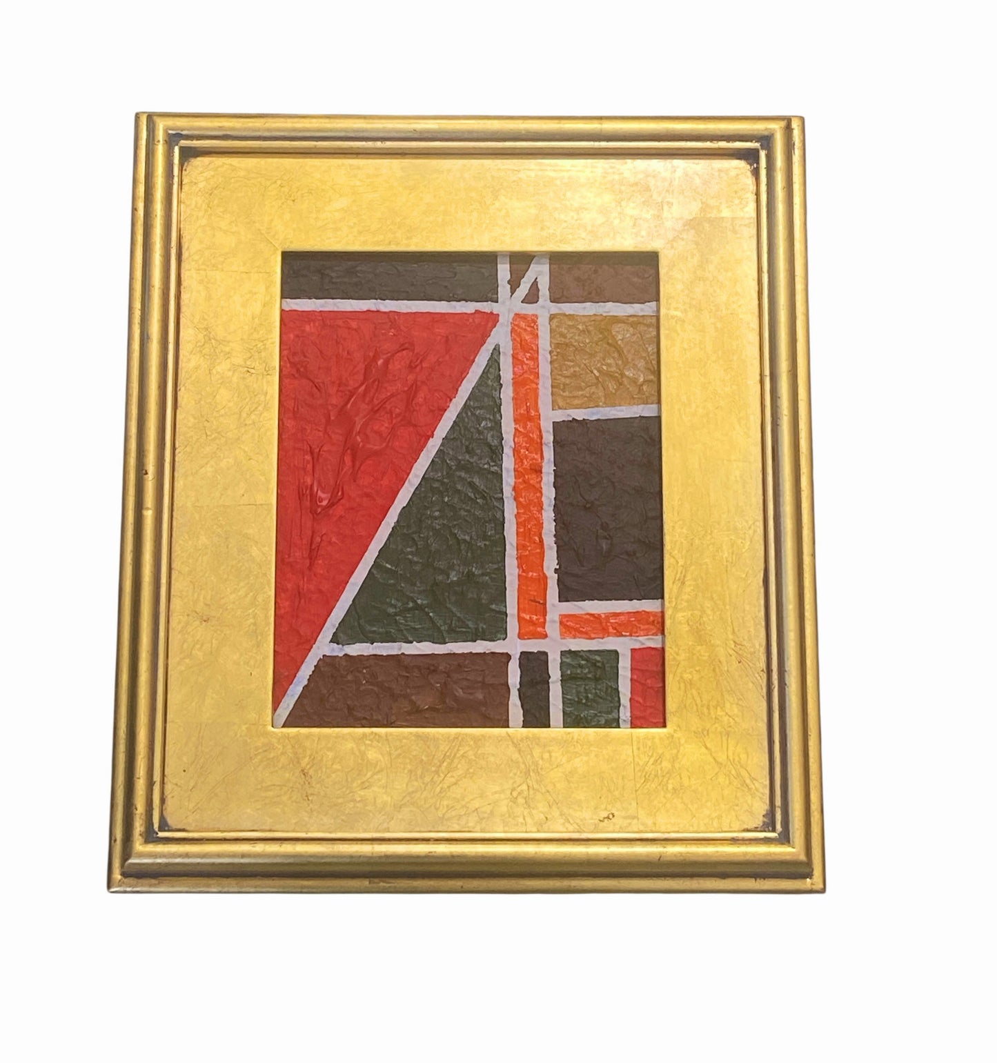 #79 Acrylic on  Wood  Abstract "Les Fenêtres" Yjr Framed