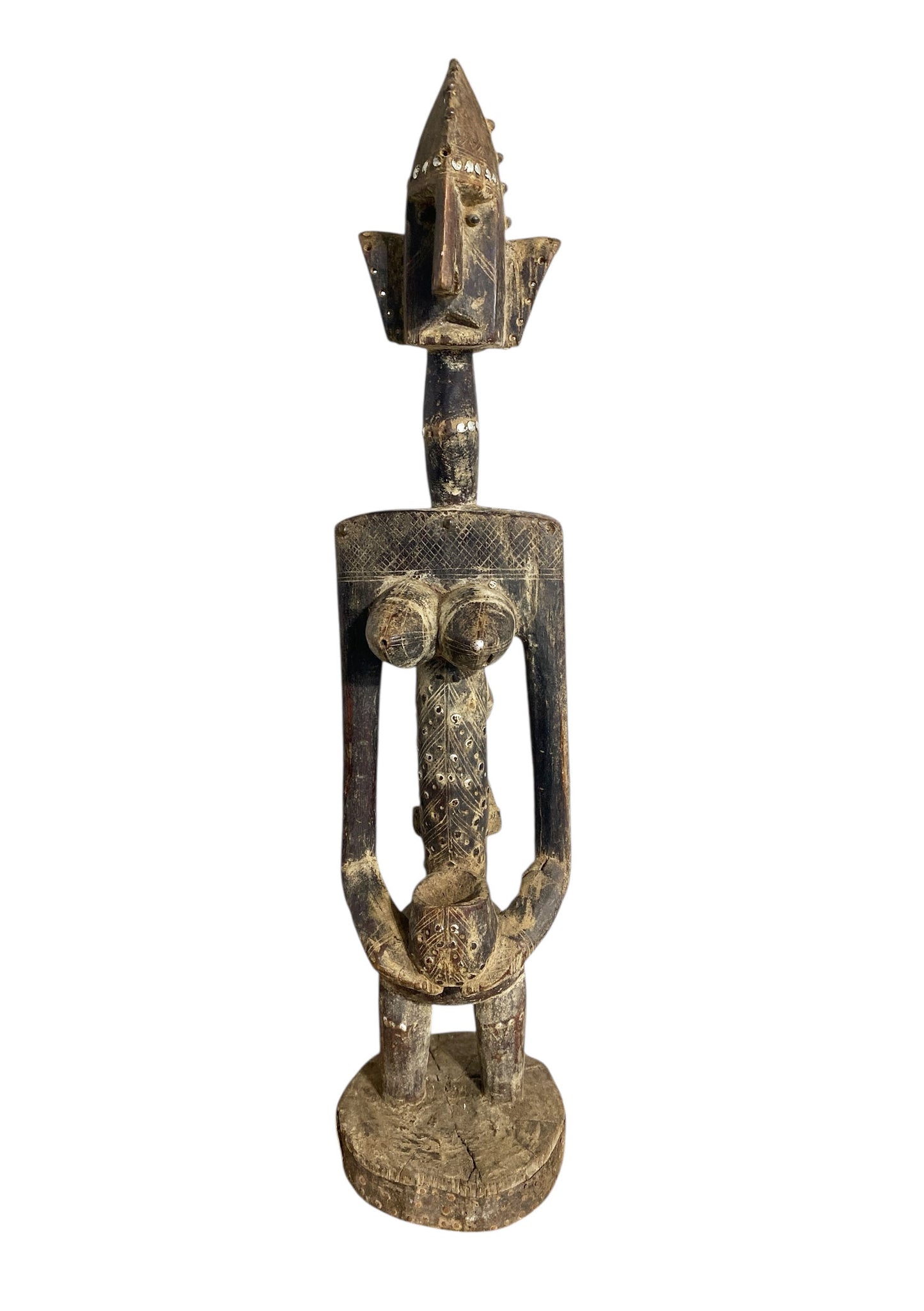 #1175 Old /Rare  Dogon Maternity Female Figure Nommo Mali 32.5" H