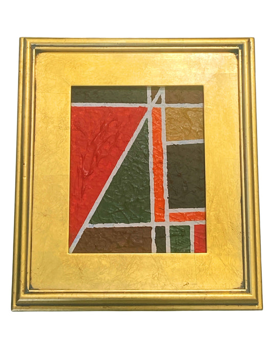 #79 Acrylic on  Wood  Abstract "Les Fenêtres" Yjr Framed