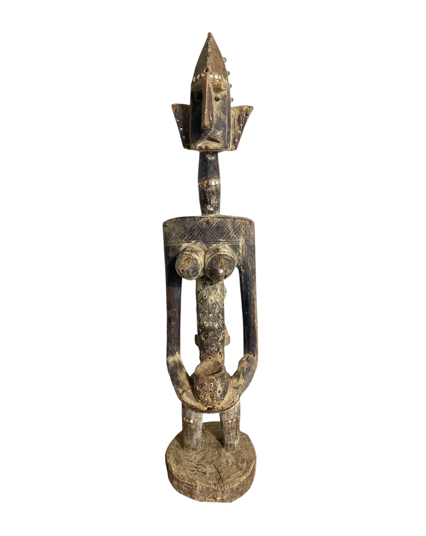 #1175 Old /Rare  Dogon Maternity Female Figure Nommo Mali 32.5" H