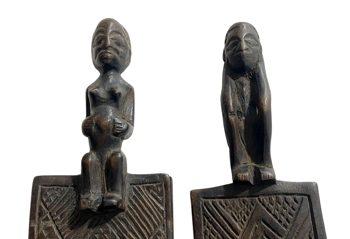 #1121 Hemba Wedding Combs w/ Couple Figures Congo S/2