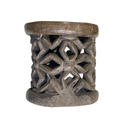 #6071 Vintage  African Bamileke  Stool/Table 12.5" H