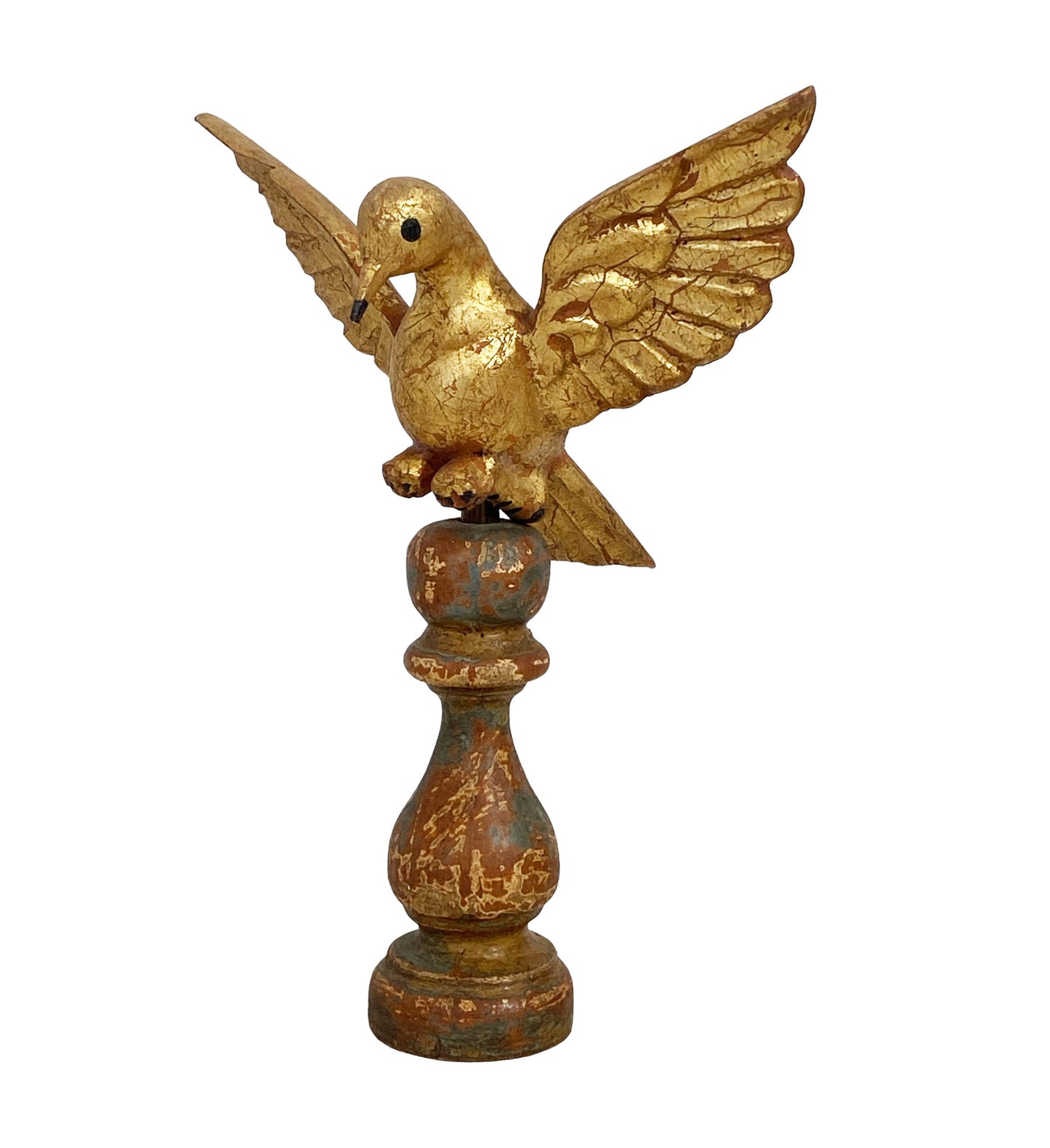 #4501 Carved Wood Dove the Holy Spirit Sculpture on Finial