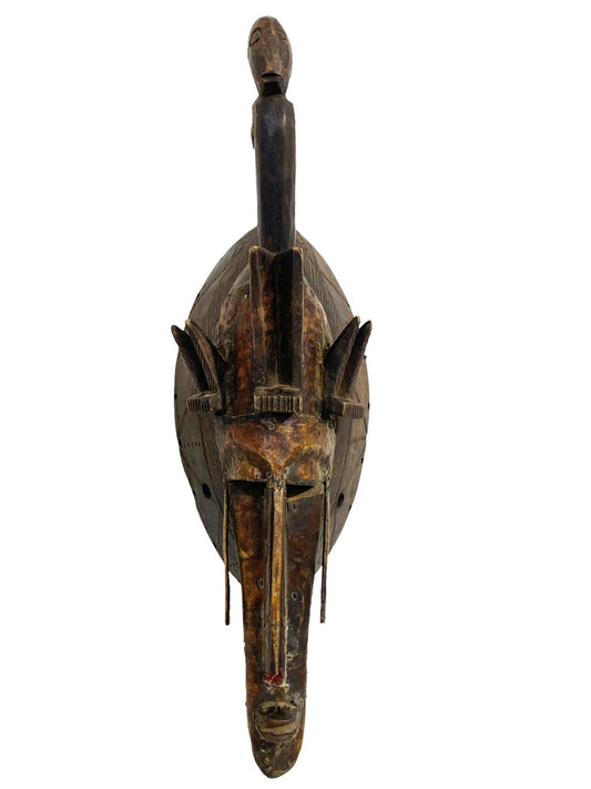 #3423 African Old Kore Ceremonial Mask Marka  Mali  21"H