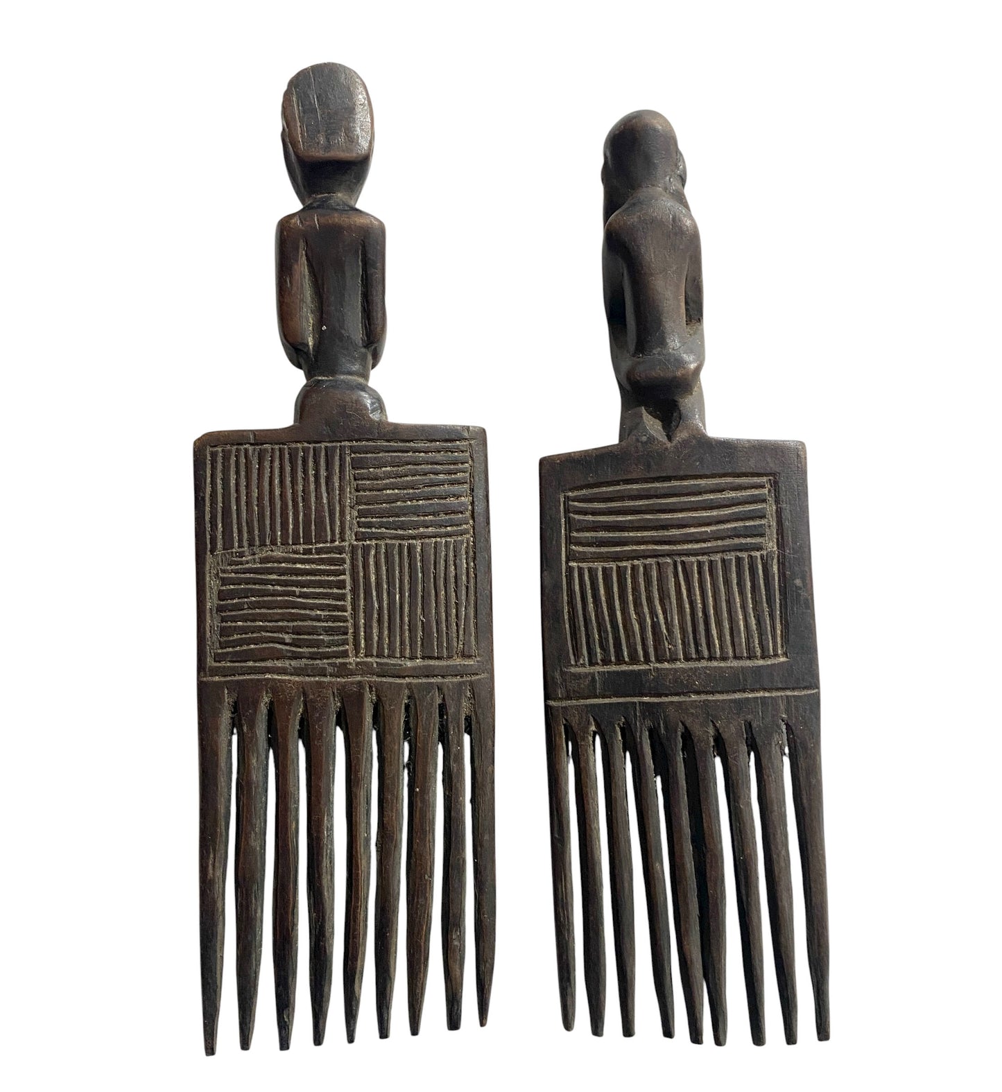#1121 Hemba Wedding Combs w/ Couple Figures Congo S/2