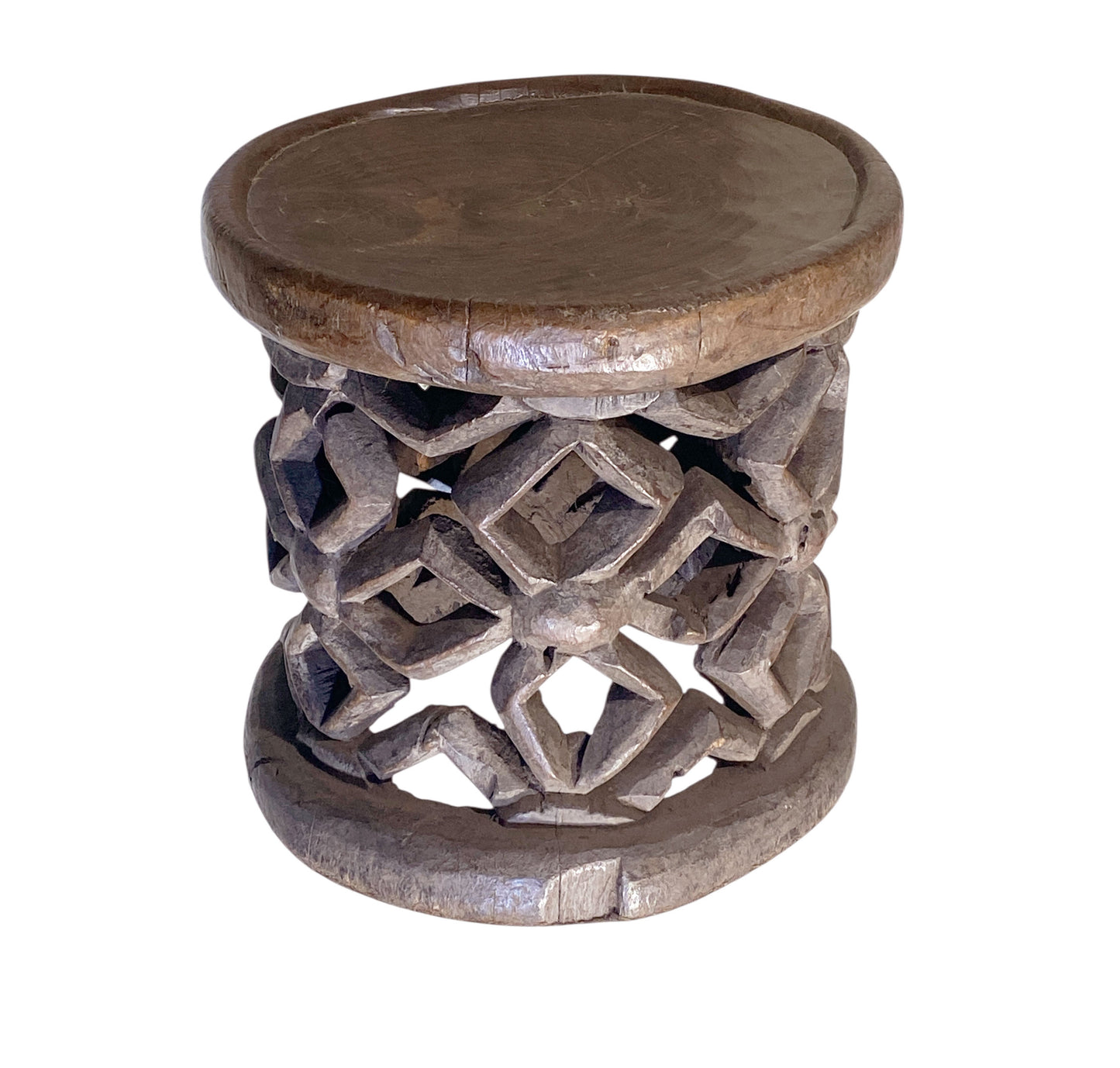 #6071 Vintage  African Bamileke  Stool/Table 12.5" H