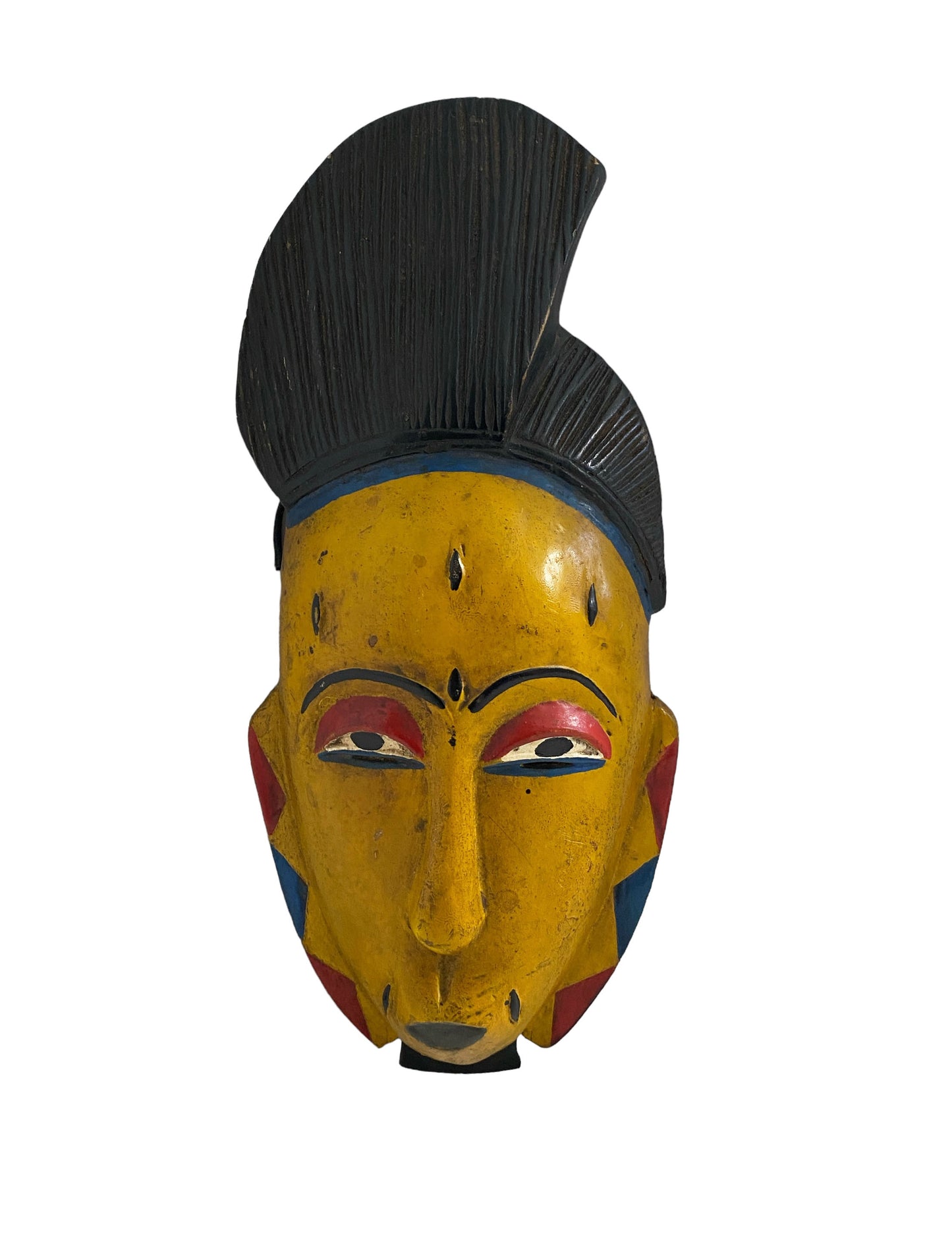 #3439 African Guru Passport Portrait Mask Cote d'Ivoire 13"