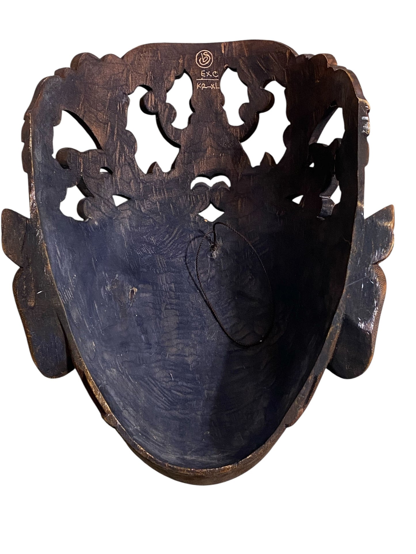 #659 Hand carved  Abstract Batik Topeng Wood Mask 15" H