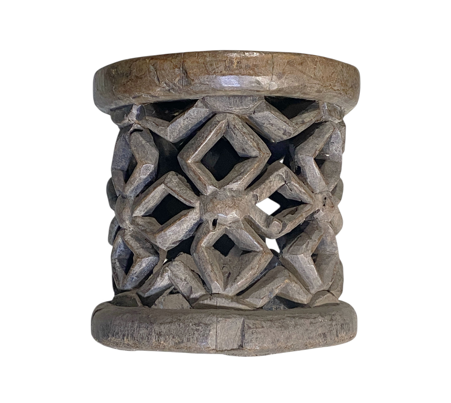 #6071 Vintage  African Bamileke  Stool/Table 12.5" H