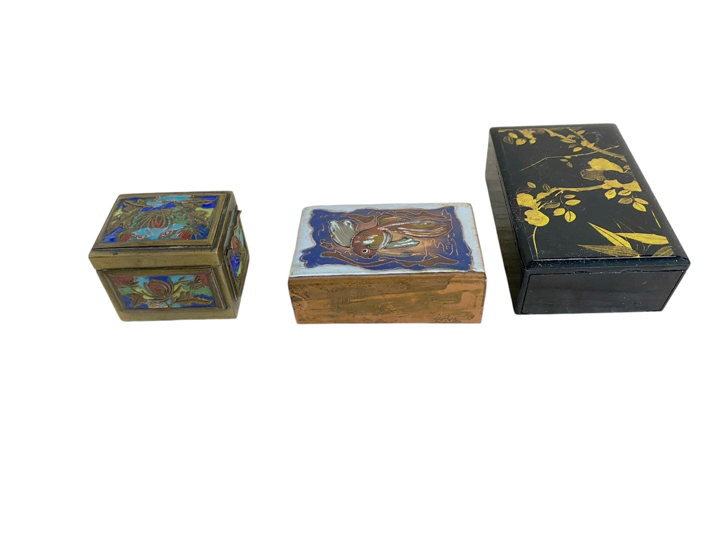 #6226 Set of Three Vintage Asian Boxes