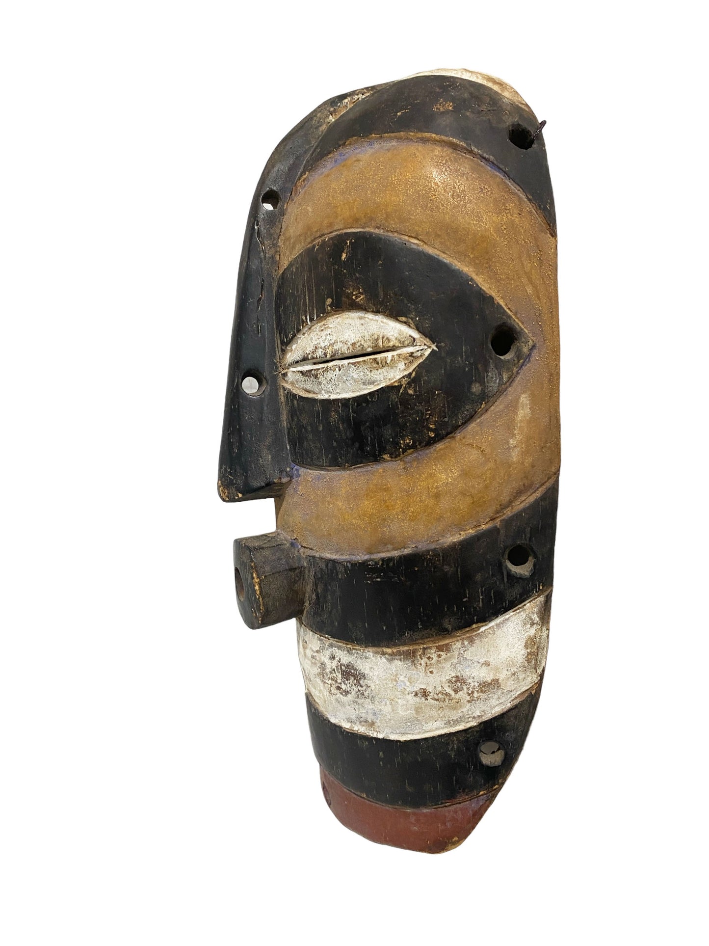 #1695 Superb African wooden  Songye Kifwebe Mask 16.5" h