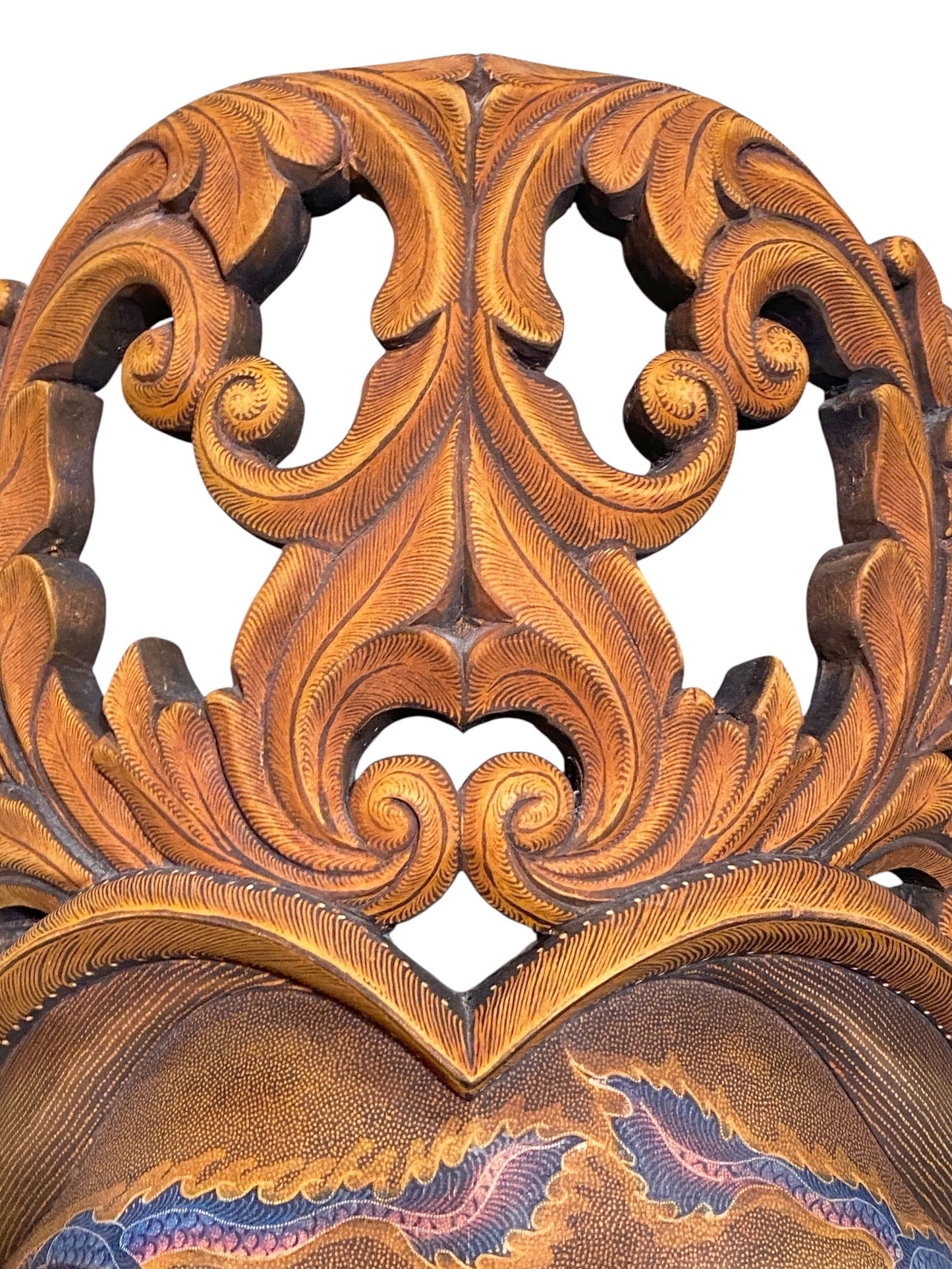 #659 Hand carved  Abstract Batik Topeng Wood Mask 15" H