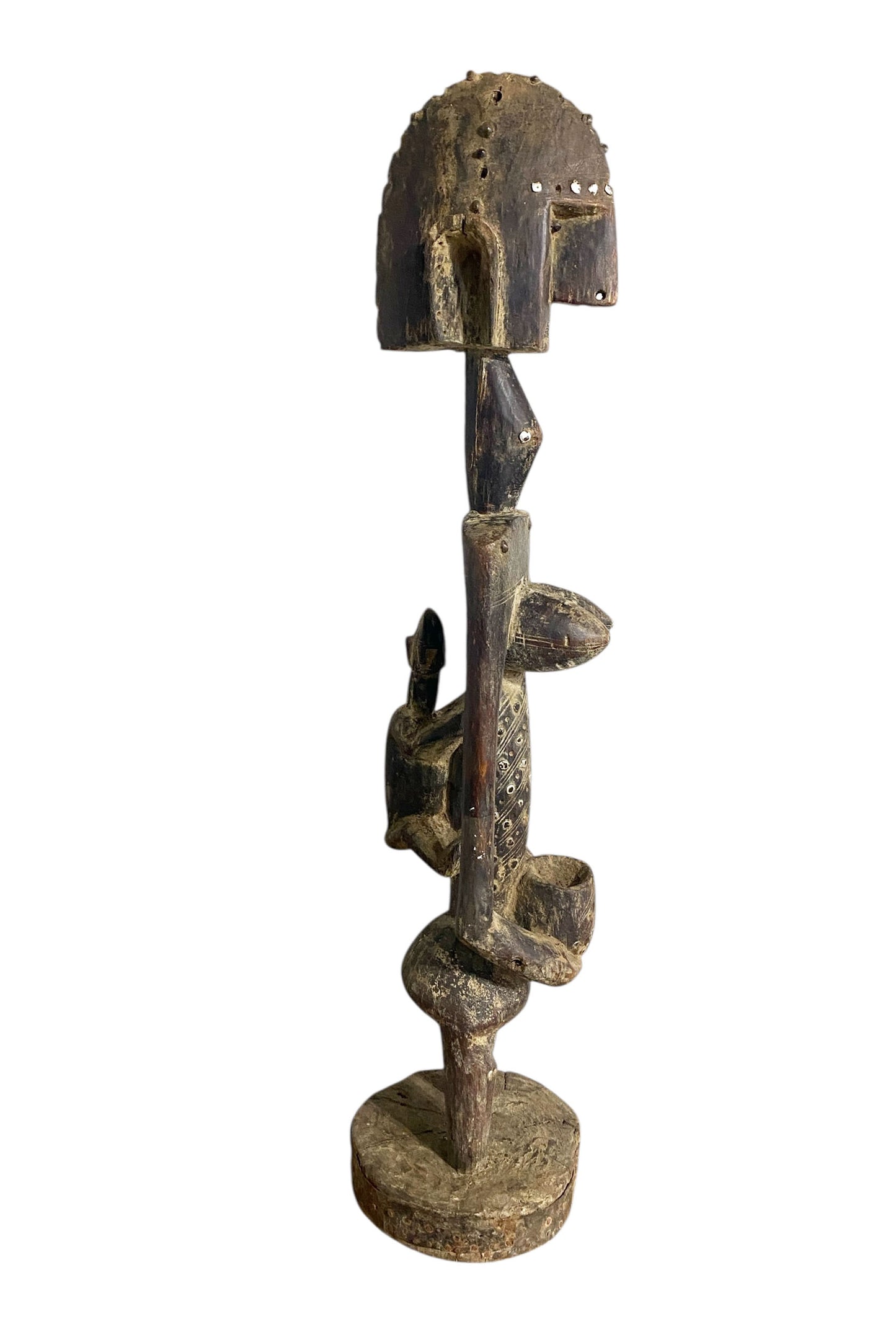 #1175 Old /Rare  Dogon Maternity Female Figure Nommo Mali 32.5" H