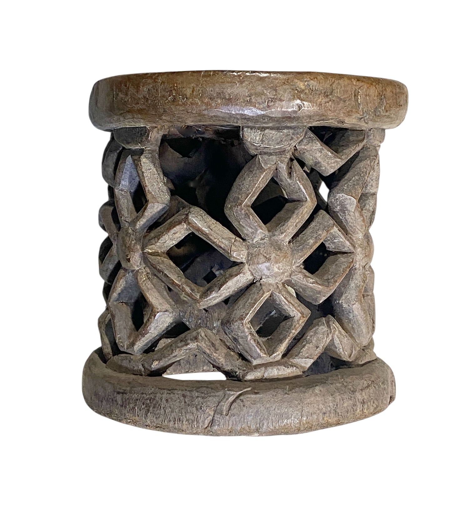 #6071 Vintage  African Bamileke  Stool/Table 12.5" H