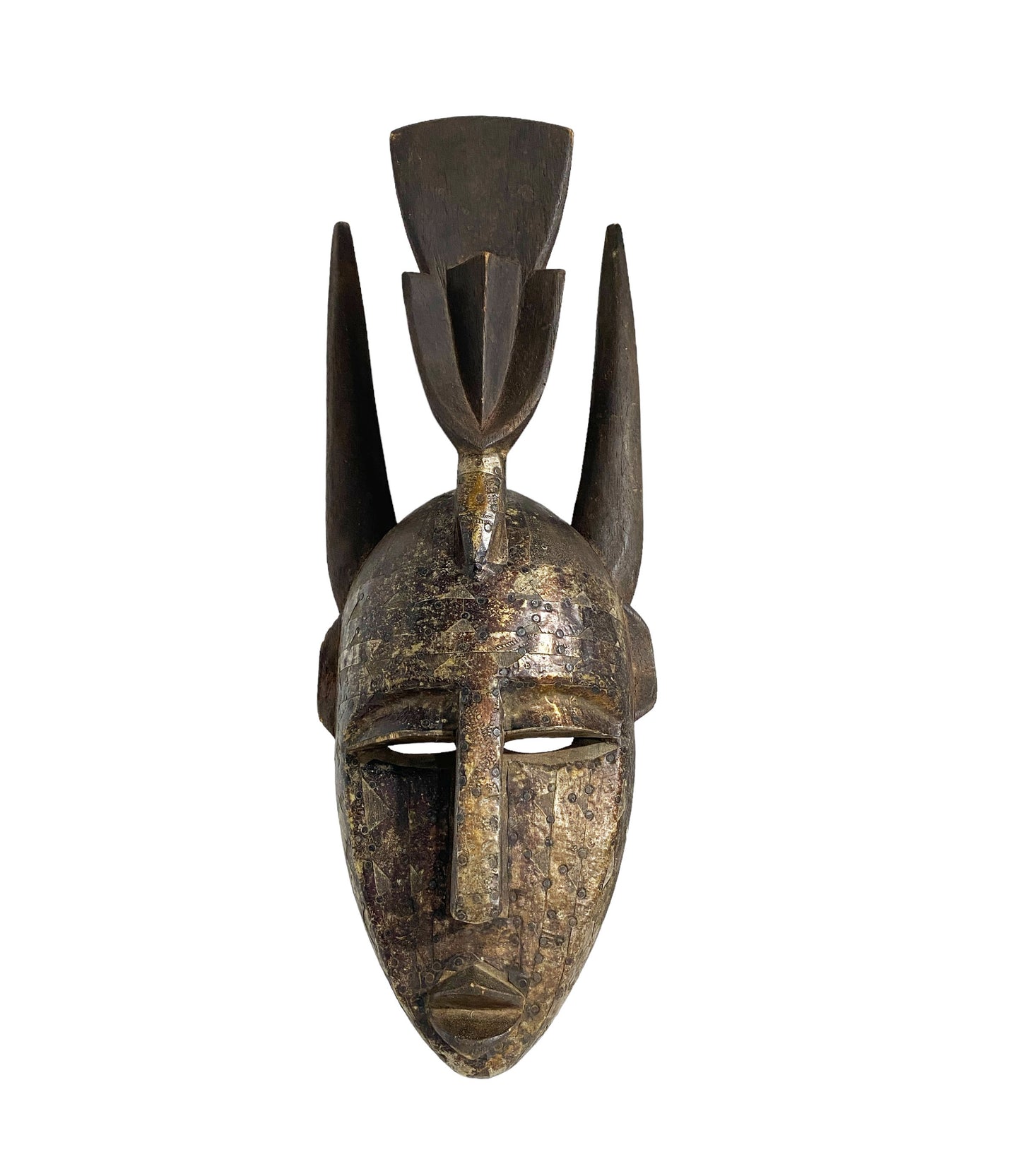 #3424 African Old Kore Mask Marka  Mali 23.5"H