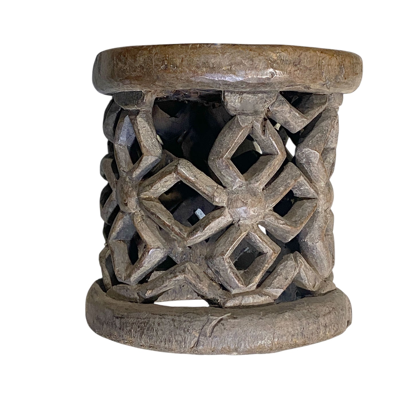 #6071 Vintage  African Bamileke  Stool/Table 12.5" H