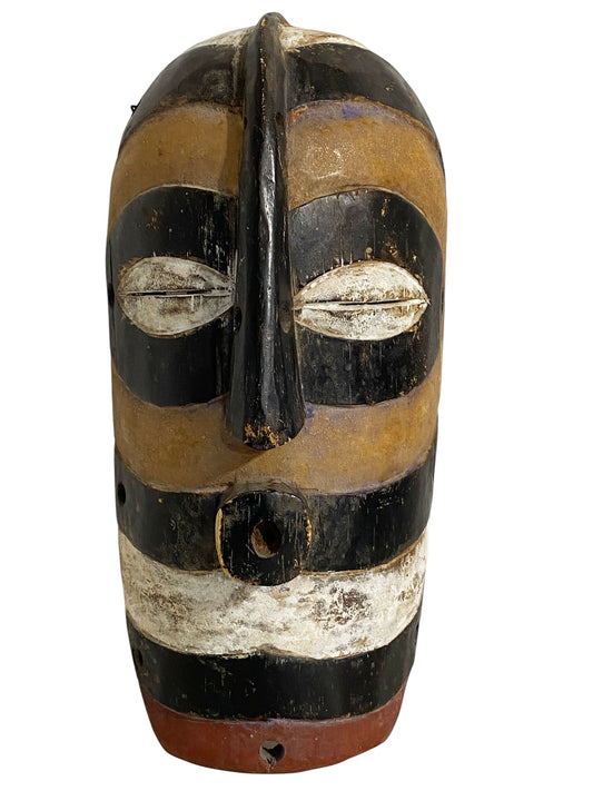 #1695 Superb African wooden  Songye Kifwebe Mask 16.5" h