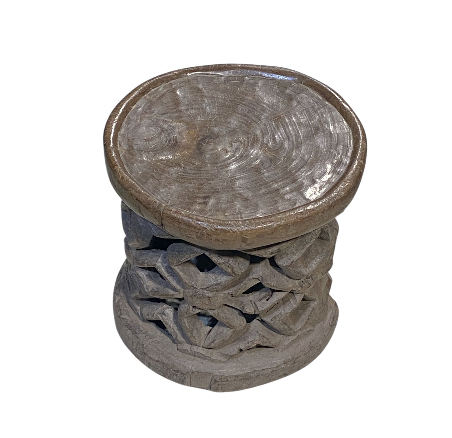 #6071 Vintage  African Bamileke  Stool/Table 12.5" H