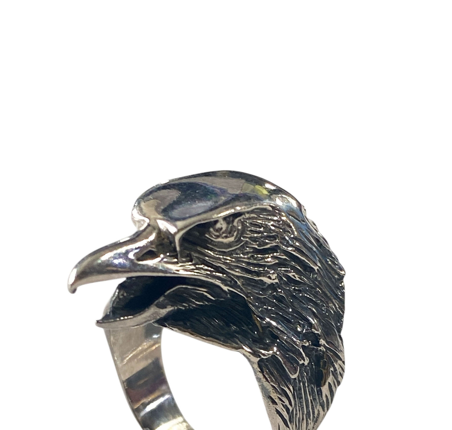 #6329 Vintage Sterling Silver Eagle  Head Ring  Size 7