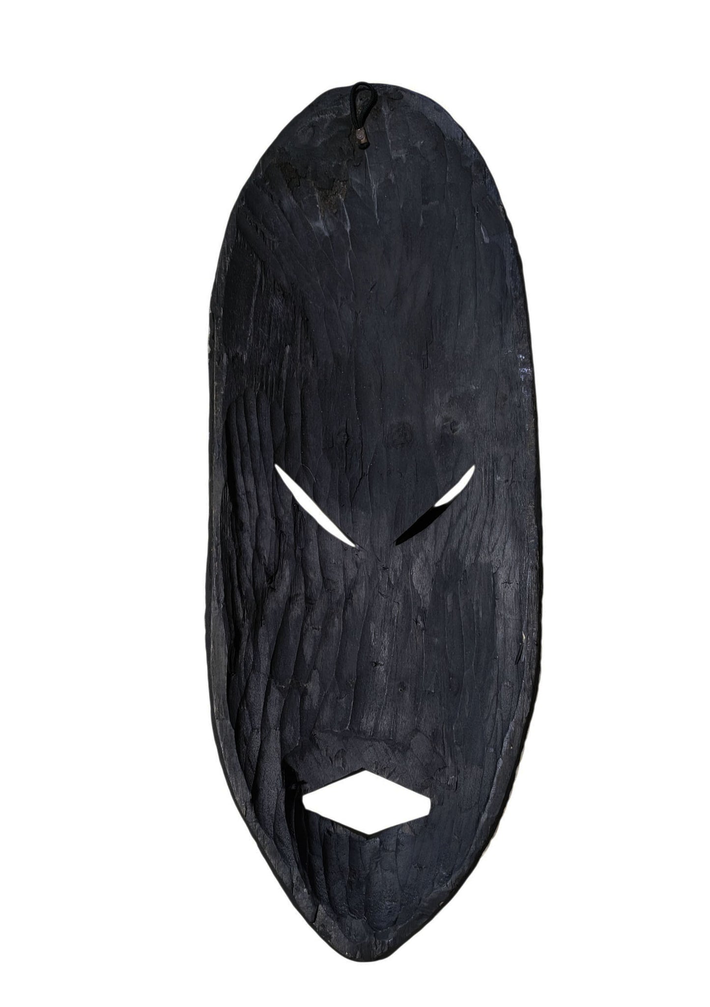 #6834  Large African  Beaded Ghana Bakota Hand Carved  Mask Wall Art 37.5" H