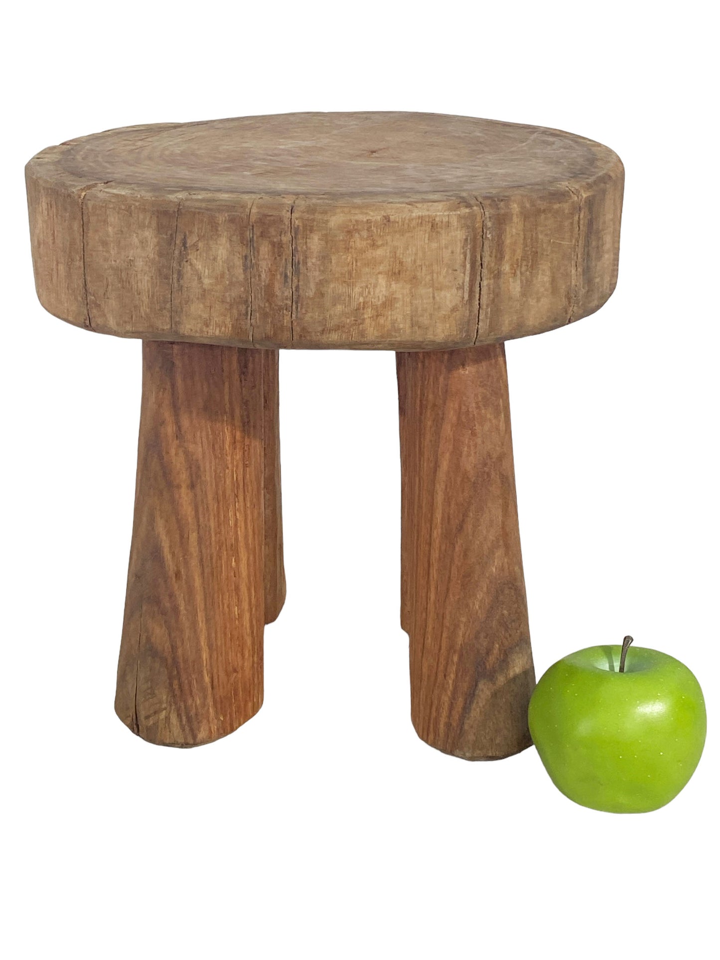 #7278 African Vintage Carved Wood Milk Stool Hehe Gogo People Tanzania 10.5" H