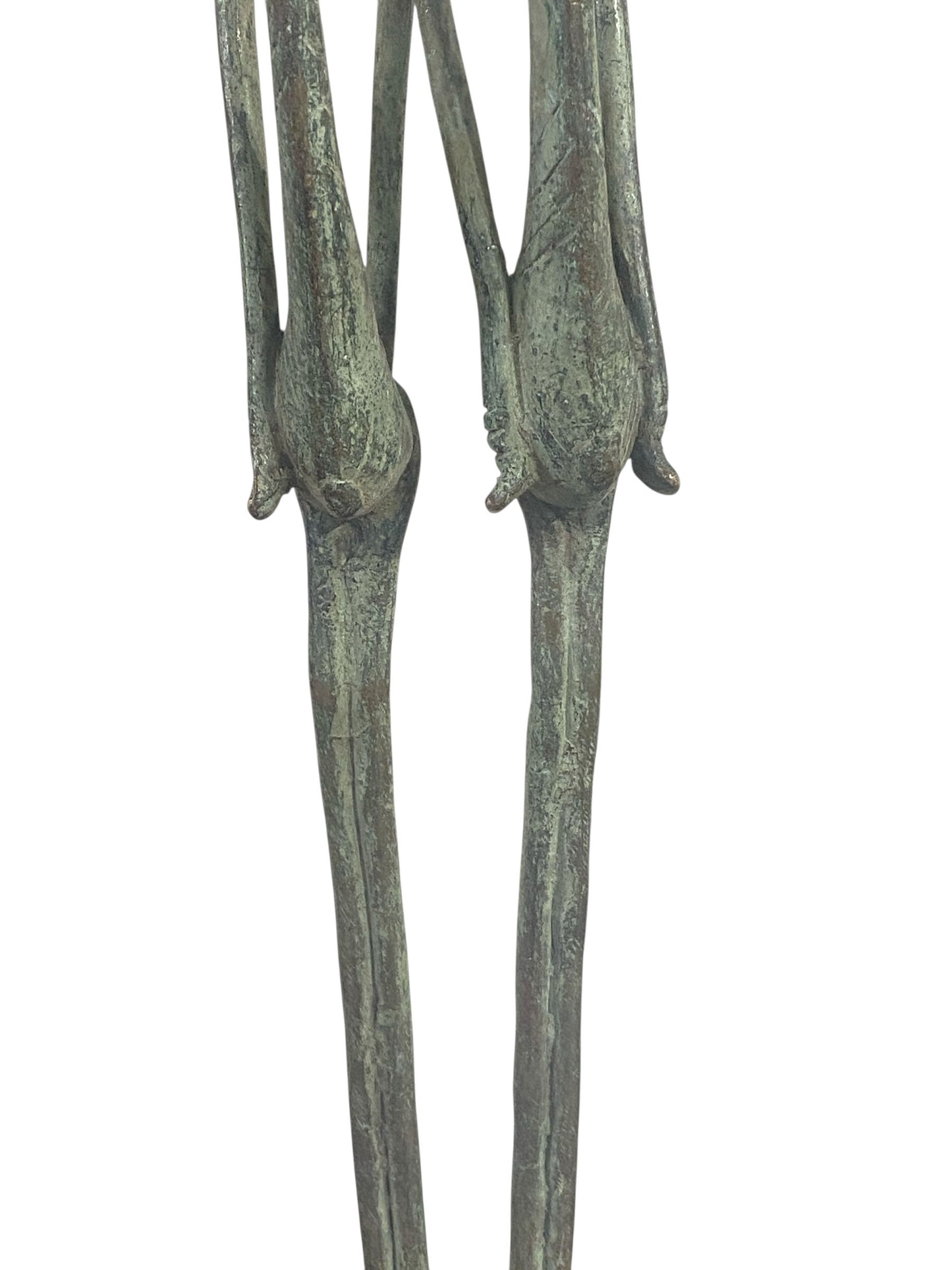 #1196  Dogon Bronze Female /Male Figures  Sculpture Giacometti Style  Mali