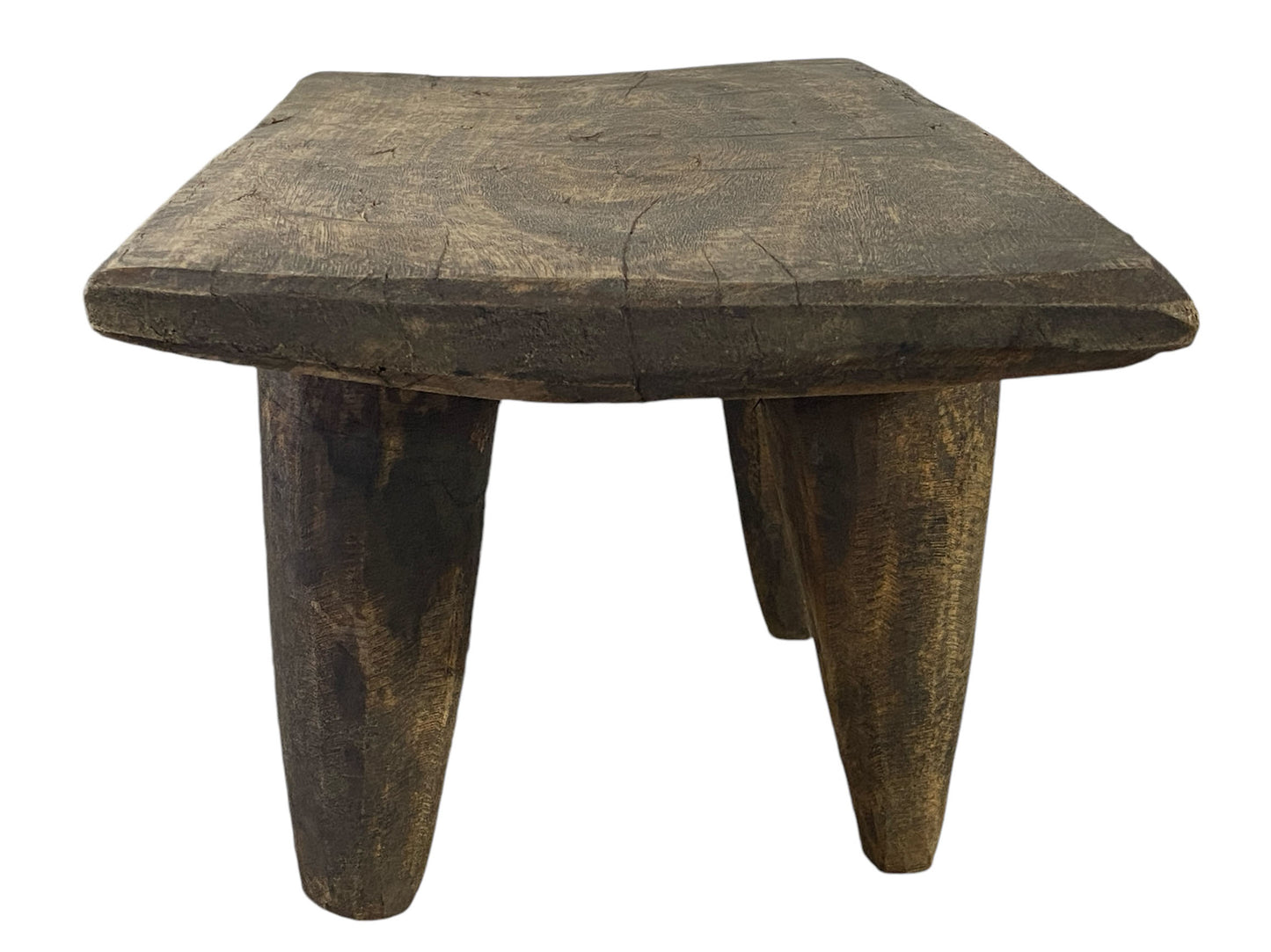 # 4969 Superb Rustic Old  African Senufo Stool / Table  I coast 23.5" W