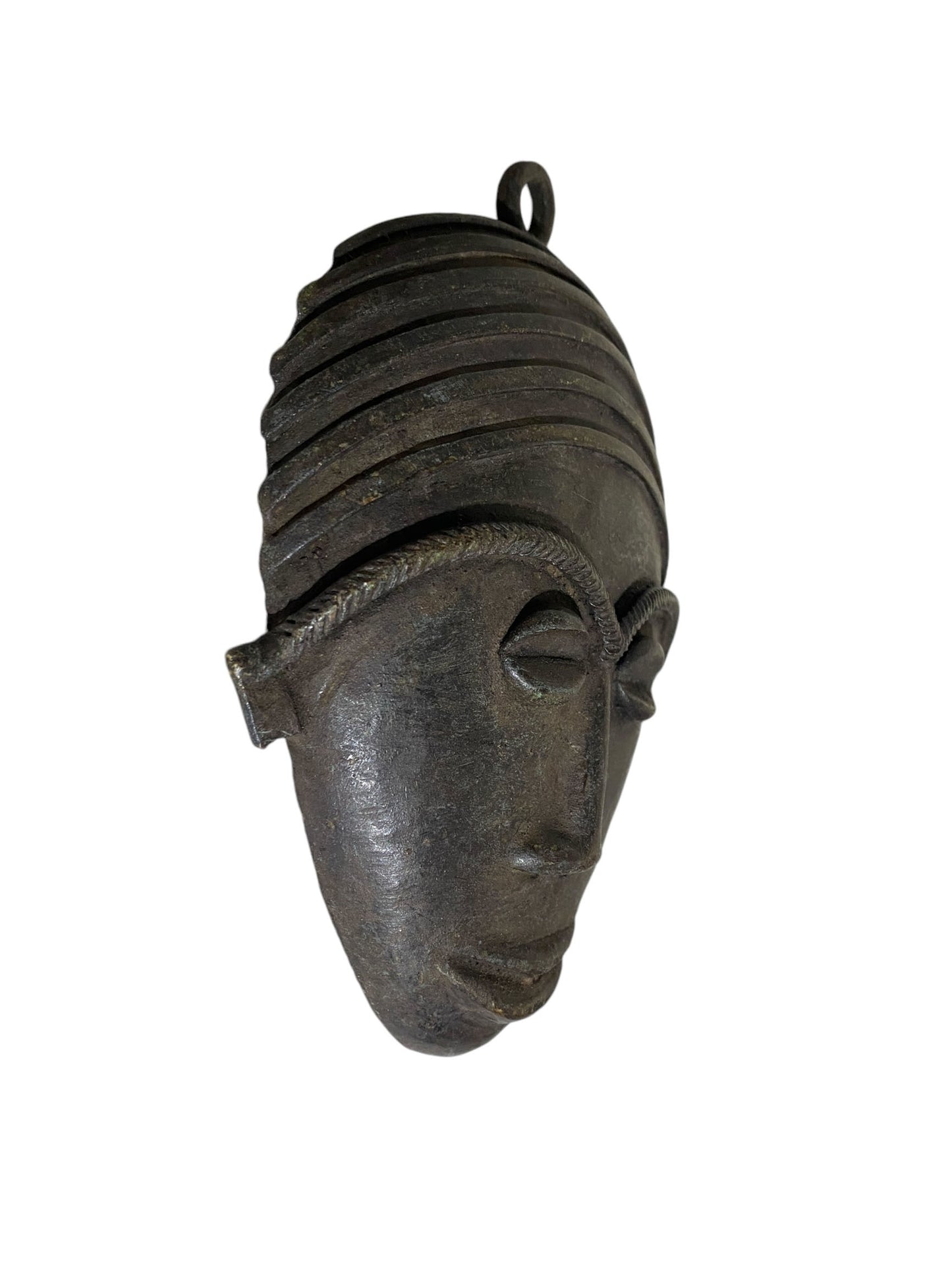 # 6257 African Baule Bronze Passport Mask 7.25" h