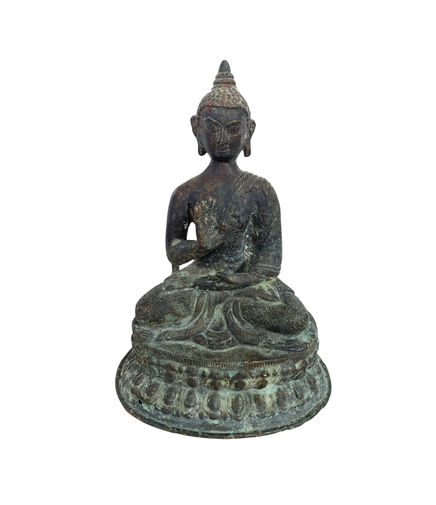 #6212 Old Asian Bronze Buddha 6" H