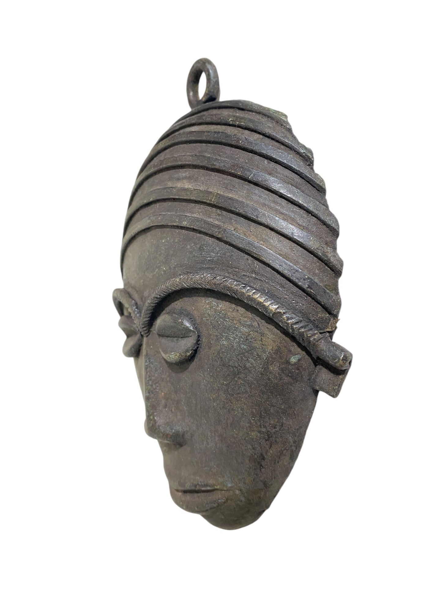 # 6257 African Baule Bronze Passport Mask 7.25" h